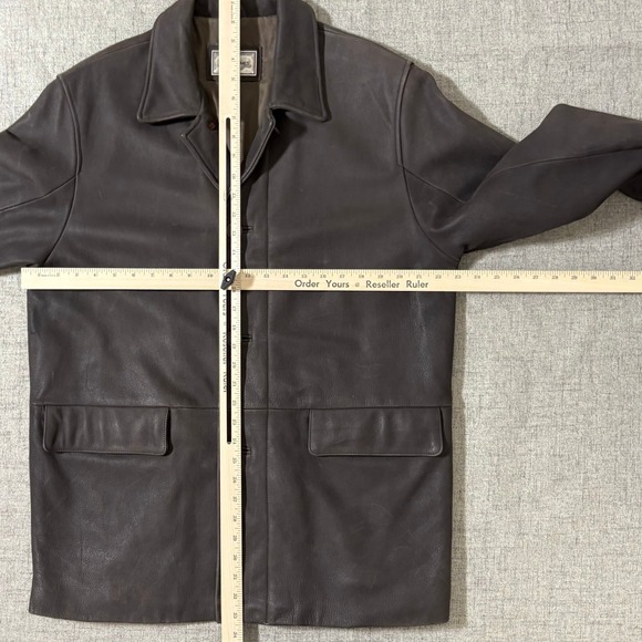 REILLY OLMES COLLECTION Jacket Men Small Dark Brown Soft Leather - Picture 3 of 9